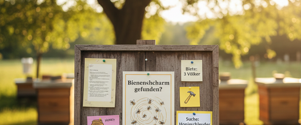 Nahaufnahme einer Honigbiene auf einer gelben Blüte vor einem unscharfen grünen Hintergrund, symbolisch für Natur und Vielfalt.